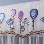 1.5P Air Conditioner Dust Cover Dustproof Wall Mounted Air Conditioner Protective Case Home Decorative Dust Cover Bear Rabbit Purple Blue Balloons 1.5P‑2P Within 94cm/37in