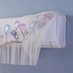 1.5P Air Conditioner Dust Cover Dustproof Wall Mounted Air Conditioner Protective Case Home Decorative Dust Cover Bear Rabbit Purple Blue Balloons 1.5P‑2P Within 94cm/37in