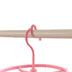 Plastic Hanging Drying Rack Sock Underwear Oversleeve Small Cloth Clip for Home Student Domitory Pink Strawberry