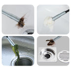 Flexible Sink Grabber Reacher Picker with 4 Claws Sewer Dredging Drain Clog Remove Tool for Home Kitchen Toilet Litter 0.6m/1.97ft