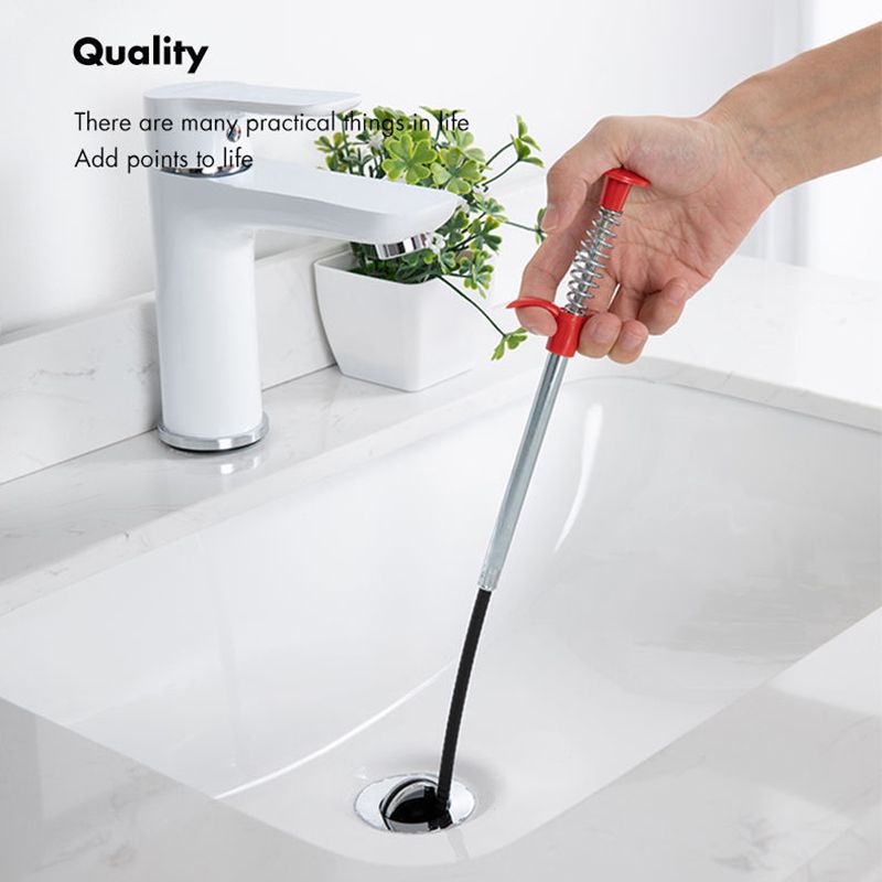 Flexible Sink Grabber Reacher Picker with 4 Claws Sewer Dredging Drain Clog Remove Tool for Home Kitchen Toilet Litter 0.6m/1.97ft