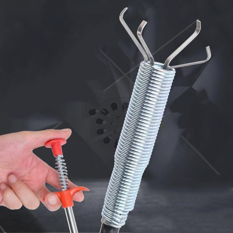 Flexible Sink Grabber Reacher Picker with 4 Claws Sewer Dredging Drain Clog Remove Tool for Home Kitchen Toilet Litter 3meter/9.84feet