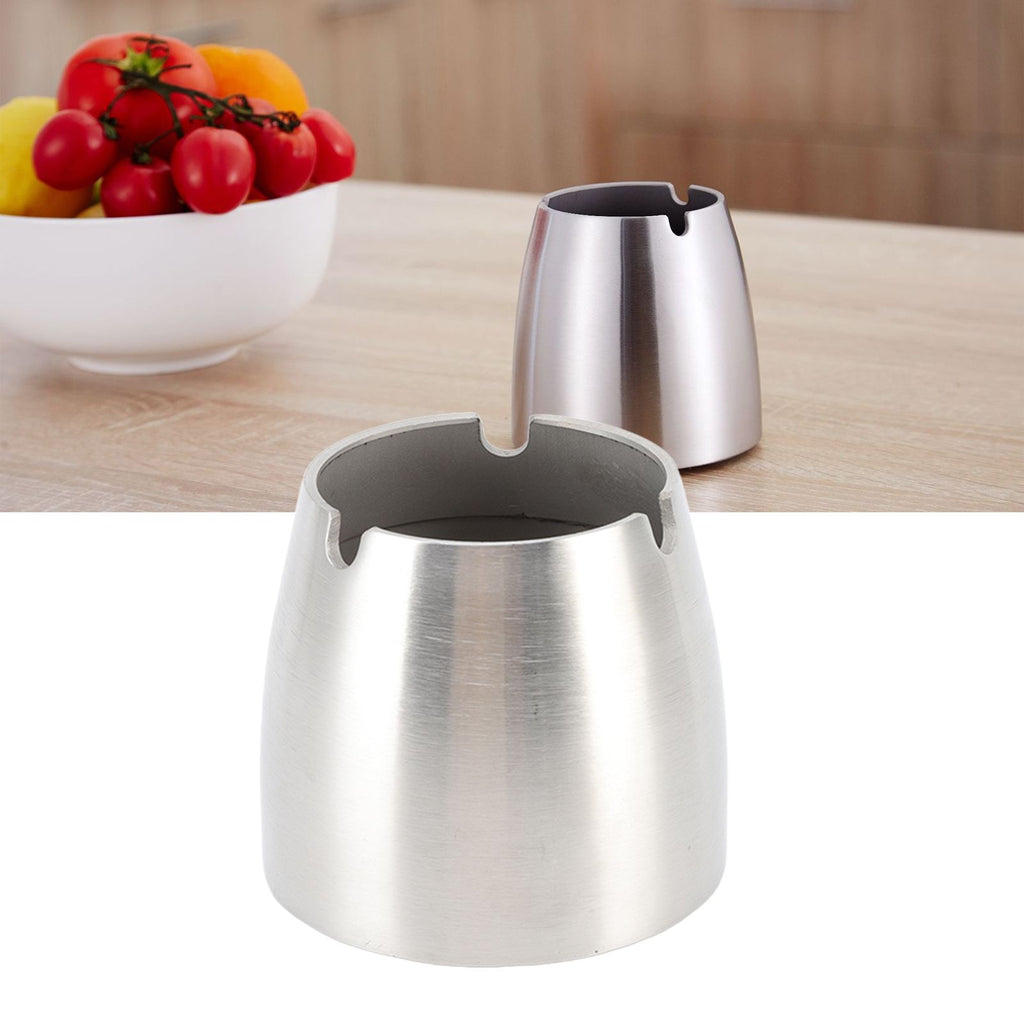 Ashtray Thickened Stainless Steel Rust and Corrosion Protection Home Metal Cone Cigarette Ashtray for Home Office Patio
