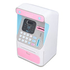 Kids ATM Savings Money Bank Large Capacity Password Safe Face Recognition Money Bank Machine for Kids
