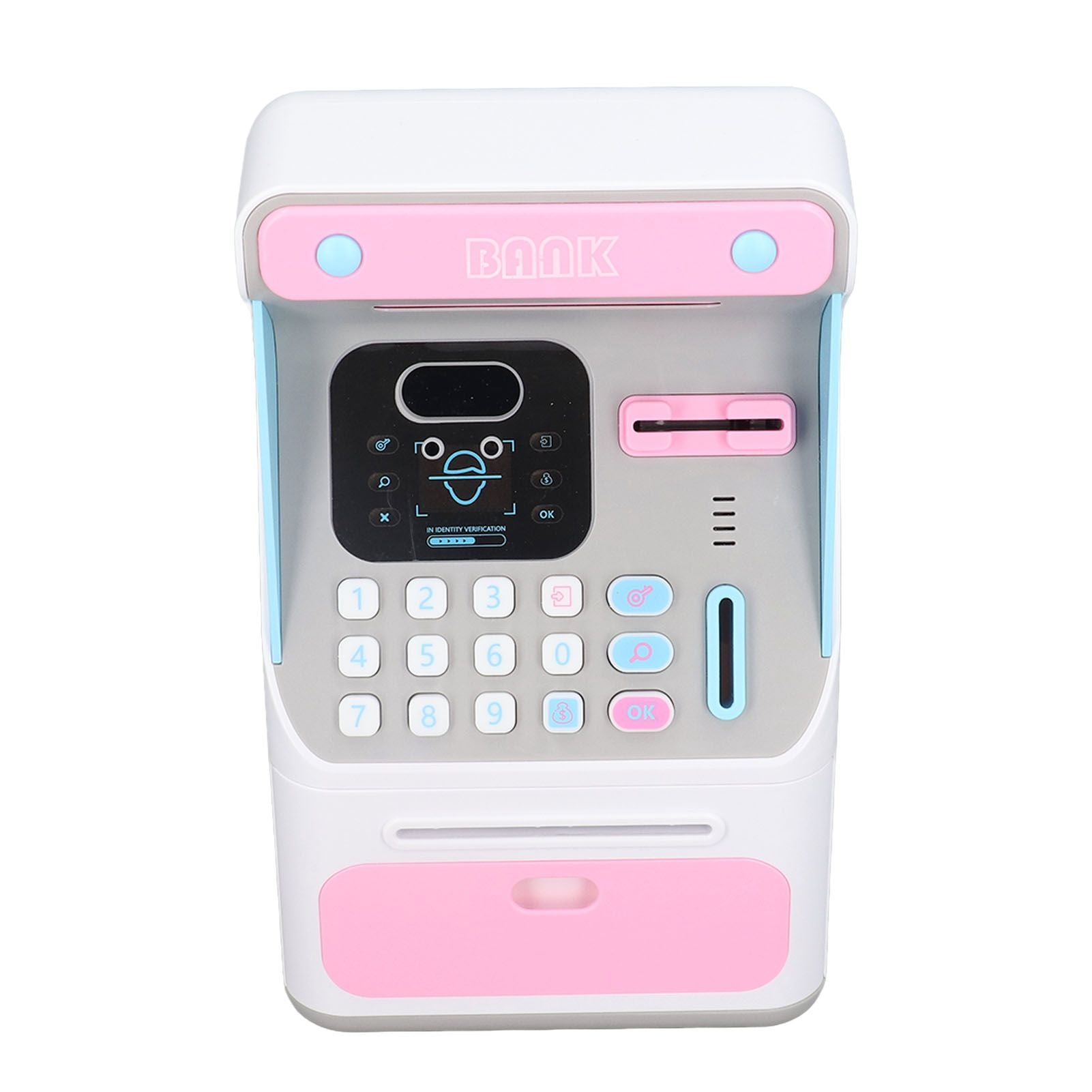Kids ATM Savings Money Bank Large Capacity Password Safe Face Recognition Money Bank Machine for Kids