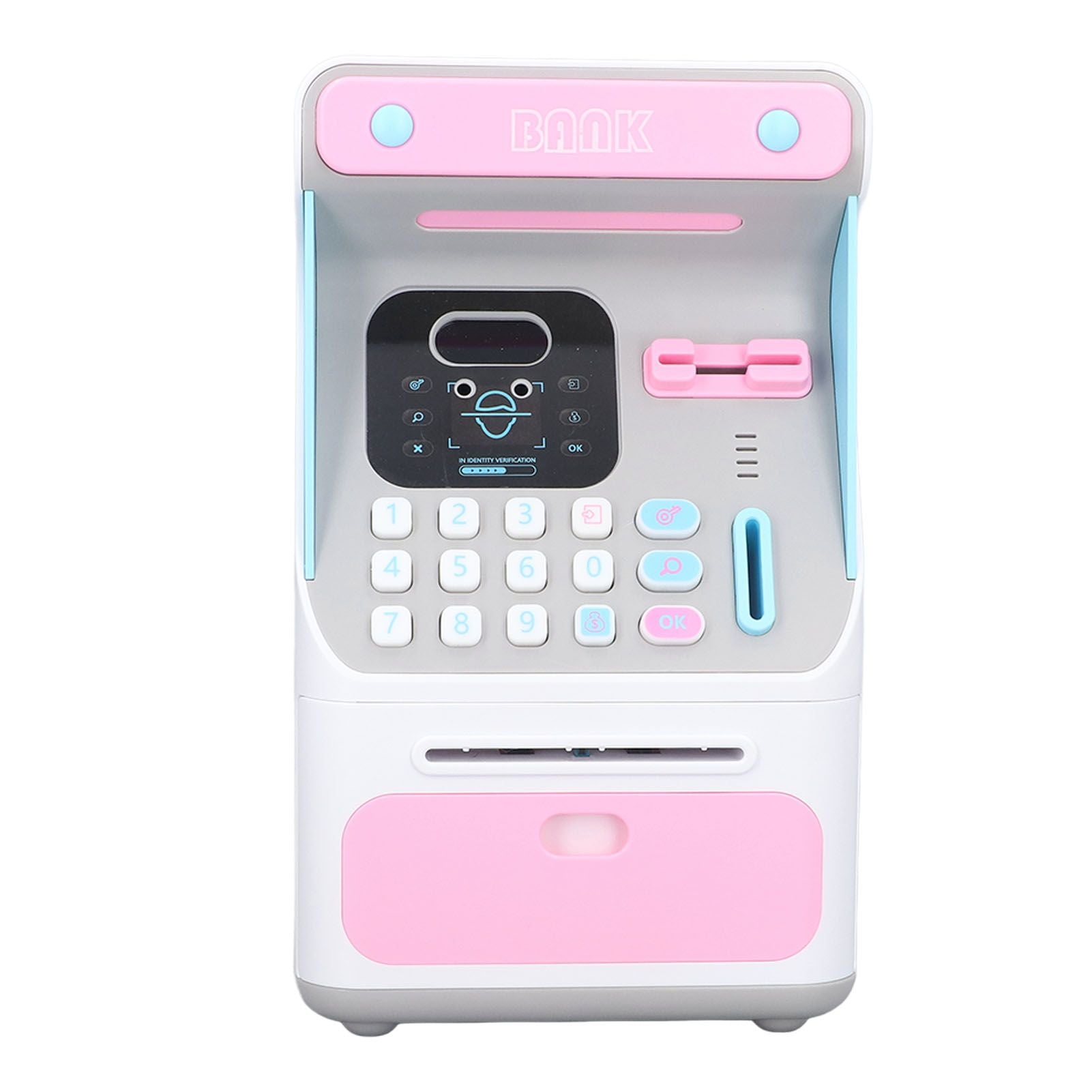 Kids ATM Savings Money Bank Large Capacity Password Safe Face Recognition Money Bank Machine for Kids