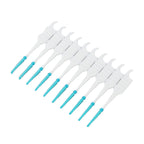 Interdental Brush Disposable Soft Silicone Head Portable Floss Toothpick Brush with Case for Oral Care 200pcs Mint Green
