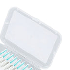 Interdental Brush Disposable Soft Silicone Head Portable Floss Toothpick Brush with Case for Oral Care 200pcs Mint Green