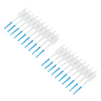 Interdental Brush Disposable Soft Silicone Head Portable Floss Toothpick Brush with Case for Oral Care 200pcs Blue