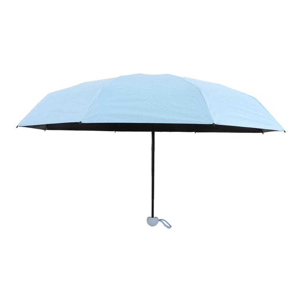Travel Umbrella Sun Rain 5 Folding UV Protection Present Portable with Box for Men Women Blue