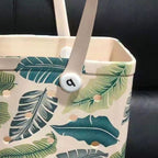 Women Storage EVA Handbag Hole Design Beach Casual Bag for Outdoor Sport Shopping Traveling Leaves Small