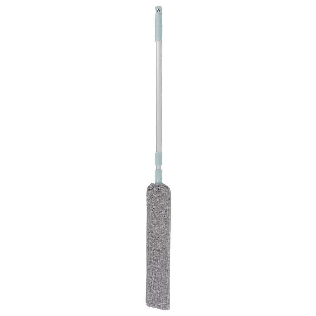 Dust Brush Aluminum Rod Long Handle 55in Extendable Elastic Opening Washable Long Flat Outline Microfiber Hand Duster