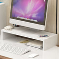 Monitor Stand Riser Ergonomic Computer Monitor Riser Stand Extra Storage Space Desktop Notebook Elevated Base Warm White