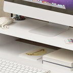Monitor Stand Riser Ergonomic Computer Monitor Riser Stand Extra Storage Space Desktop Notebook Elevated Base Warm White