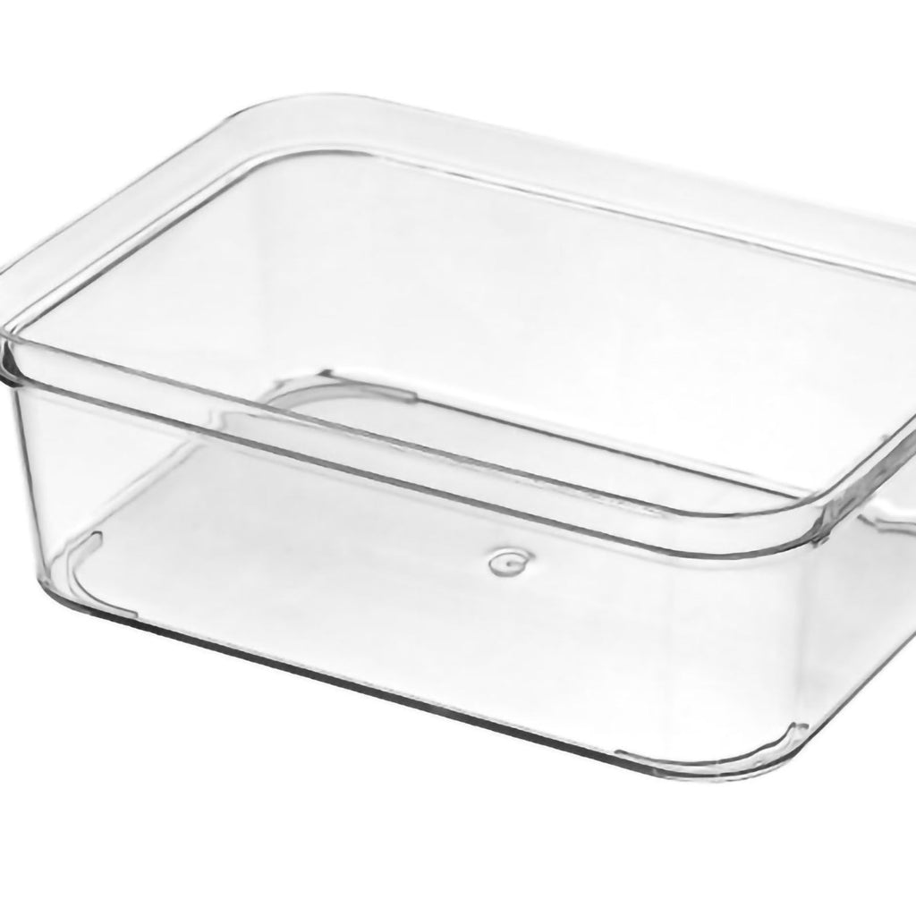 Drawer Storage Trays Durable Transparent Plastic Drawer Storage Divid Box for Kitchen Medium Square Box