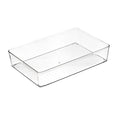 Drawer Storage Trays Durable Transparent Plastic Drawer Storage Divid Box for Kitchen Large Square Box