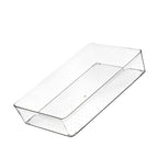 Drawer Storage Trays Durable Transparent Plastic Drawer Storage Divid Box for Kitchen Large Square Box