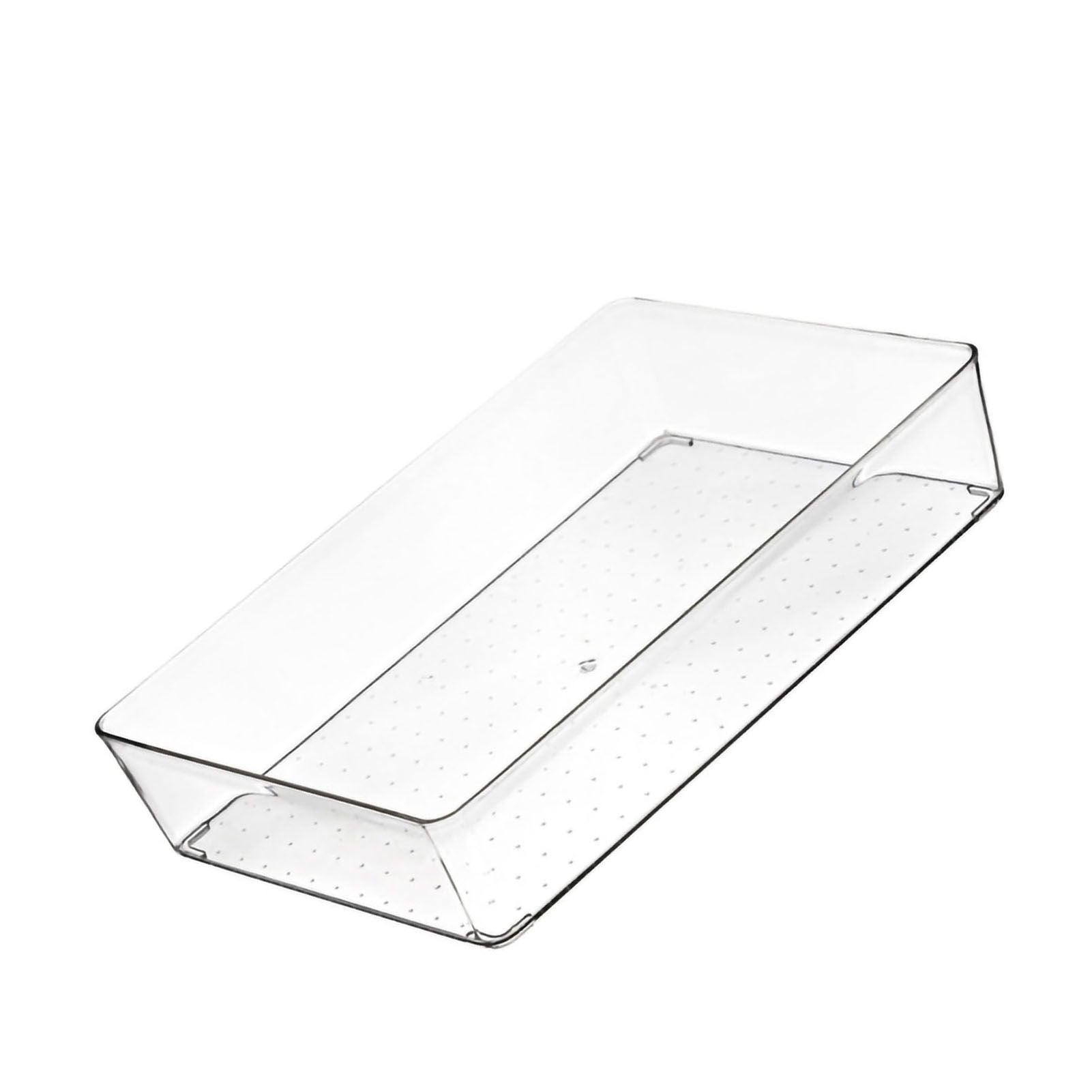 Drawer Storage Trays Durable Transparent Plastic Drawer Storage Divid Box for Kitchen Large Square Box