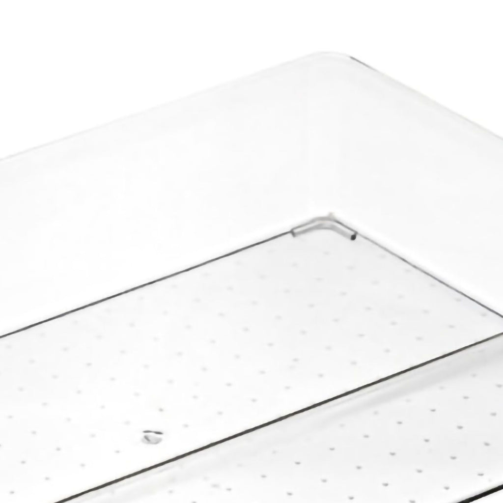 Drawer Storage Trays Durable Transparent Plastic Drawer Storage Divid Box for Kitchen Large Square Box