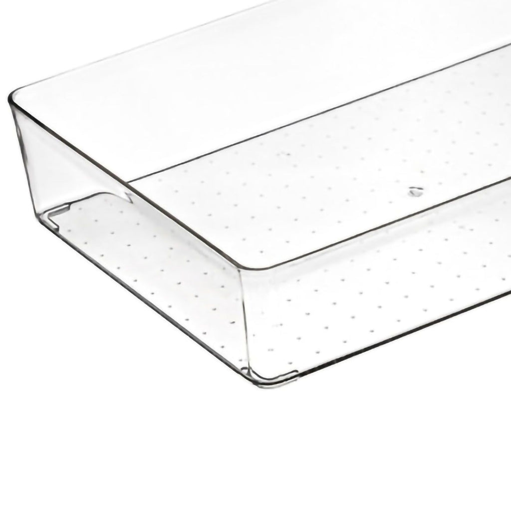 Drawer Storage Trays Durable Transparent Plastic Drawer Storage Divid Box for Kitchen Large Square Box
