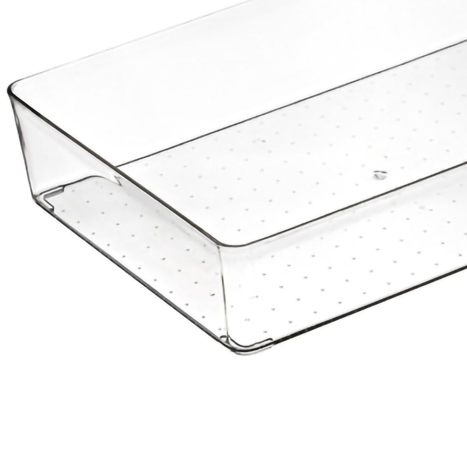 Drawer Storage Trays Durable Transparent Plastic Drawer Storage Divid Box for Kitchen Large Square Box