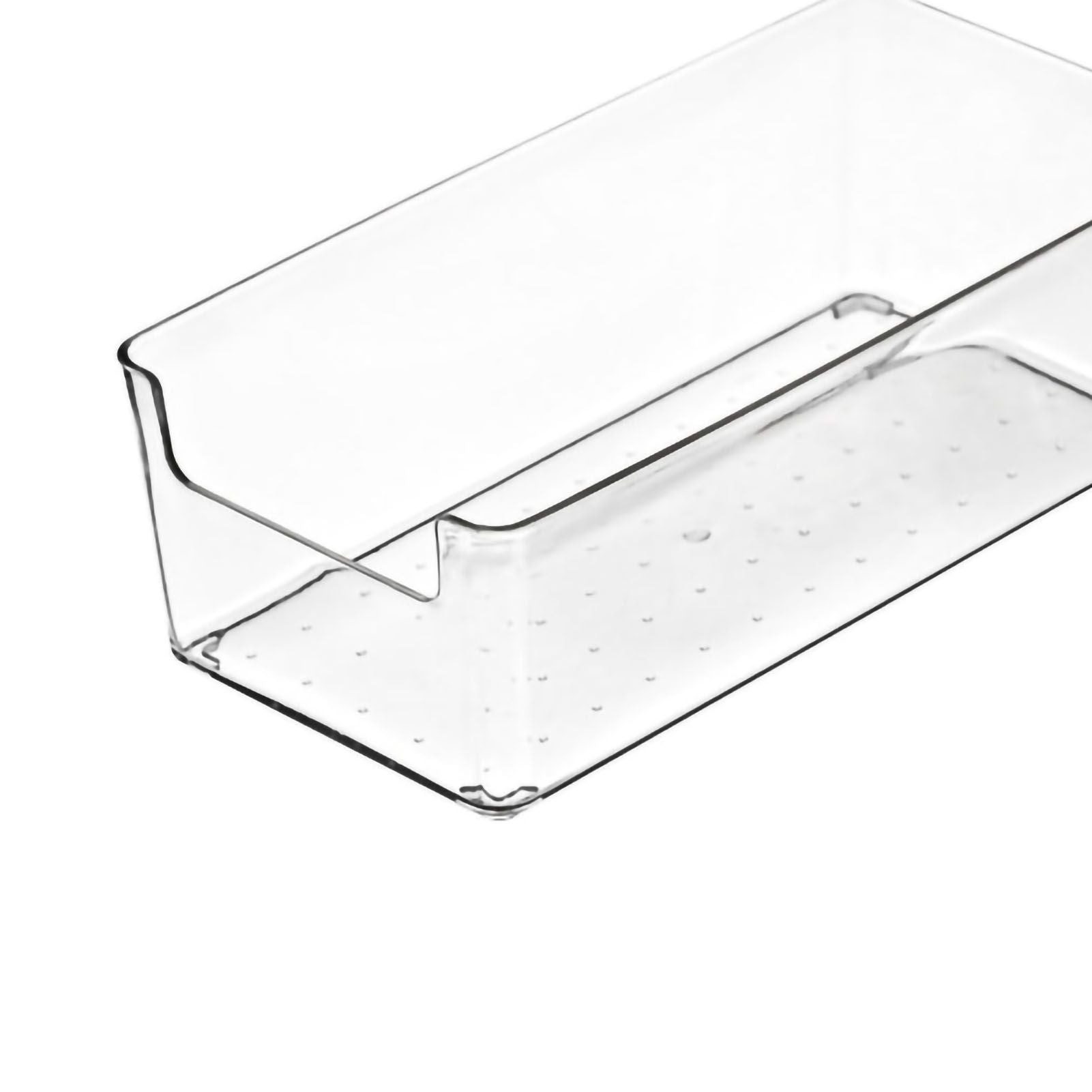 Drawer Storage Trays Durable Transparent Plastic Drawer Storage Divid Box for Kitchen Small Rectangle Box