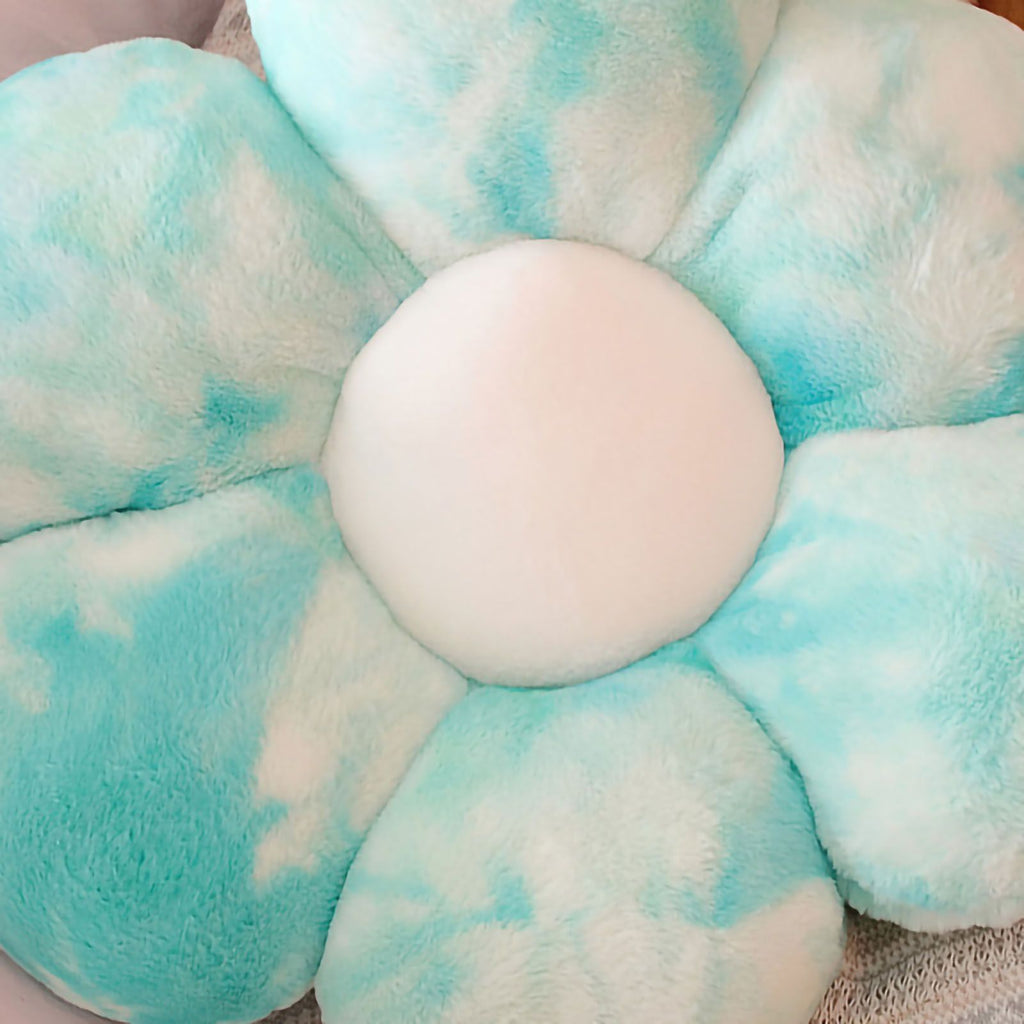 Flower Plush Pillow Soft Comfortable Colorful Flower Cushion Plush Pillow Home Sofa Flower Pillow Birthday Gift Blue 50cm 0.45Kg