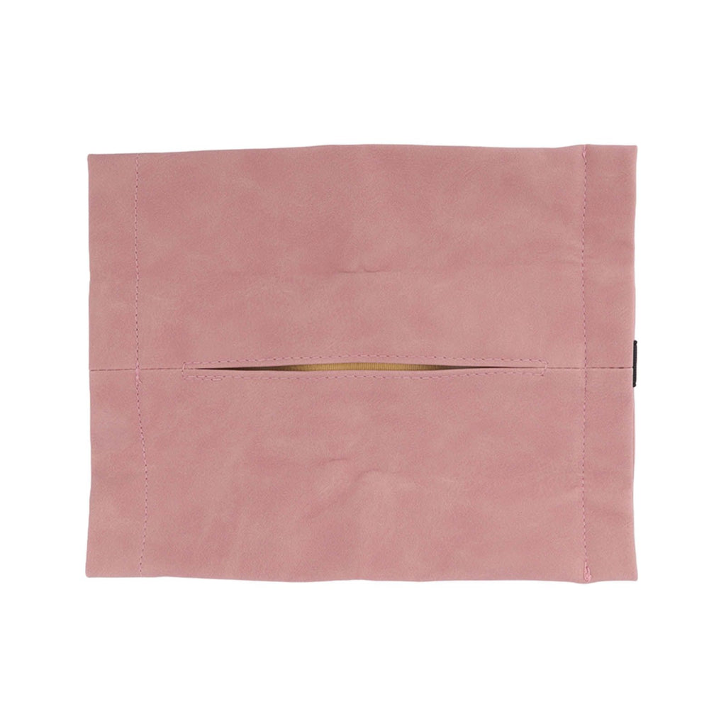 Car Tissue Holder Soft Wearable Odorless Plush Wipes Case Car Napkin Dispenser for Visor Backseat Pink