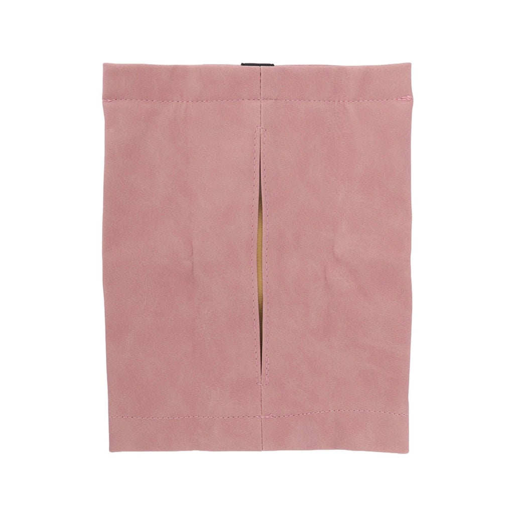 Car Tissue Holder Soft Wearable Odorless Plush Wipes Case Car Napkin Dispenser for Visor Backseat Pink