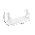 Wall Mounted Shelf Hole Free Installation Small Doll Shape Large Capacity Plastic Stable Load Bearing Storage Rack Grey