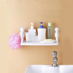 Wall Mounted Shelf Hole Free Installation Small Doll Shape Large Capacity Plastic Stable Load Bearing Storage Rack Grey