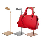 Handbag Display Stand Stainless Steel Height Adjustable Single Hook Purse Metal Holder Stand Type 1