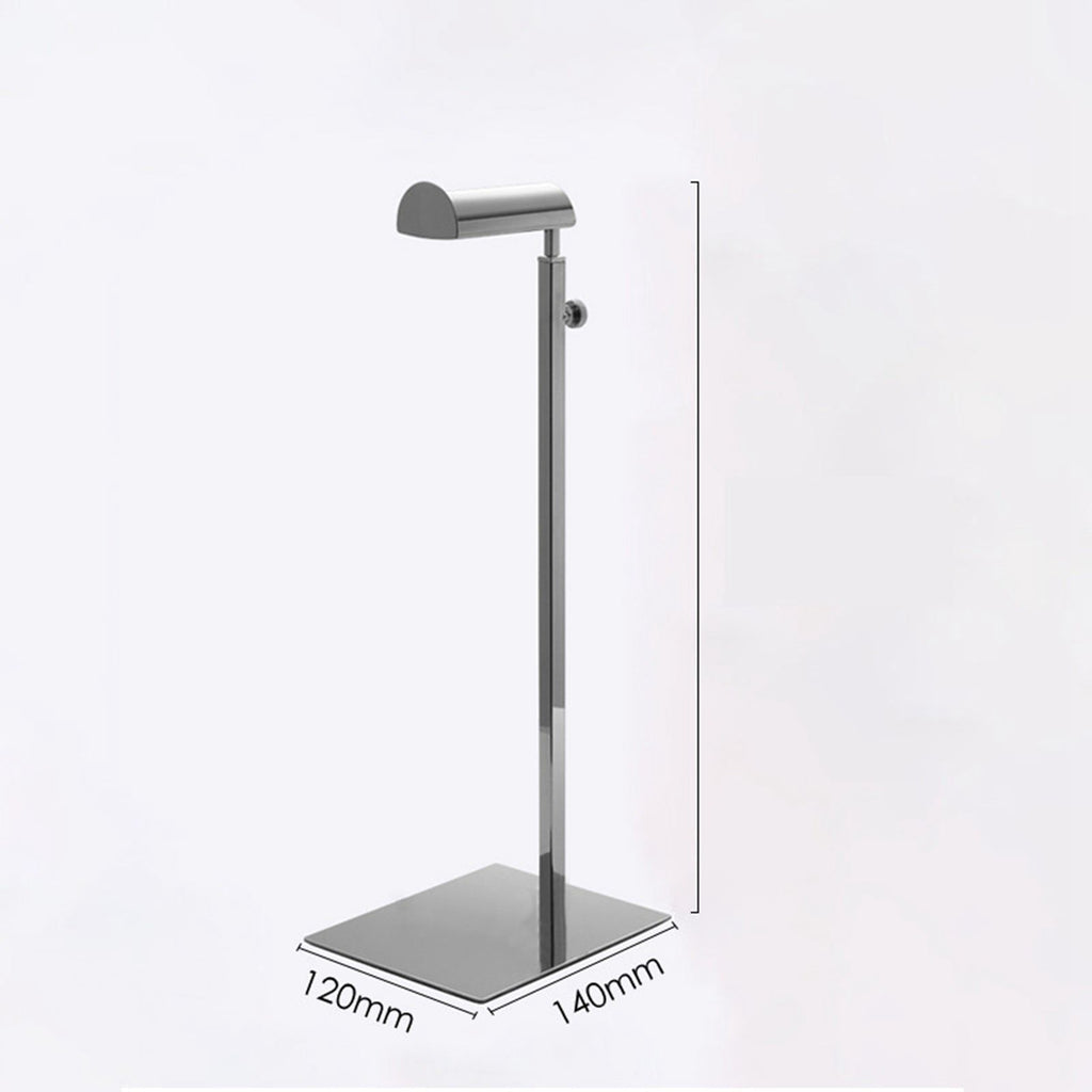 Handbag Display Stand Stainless Steel Height Adjustable Single Hook Purse Metal Holder Stand Type 1