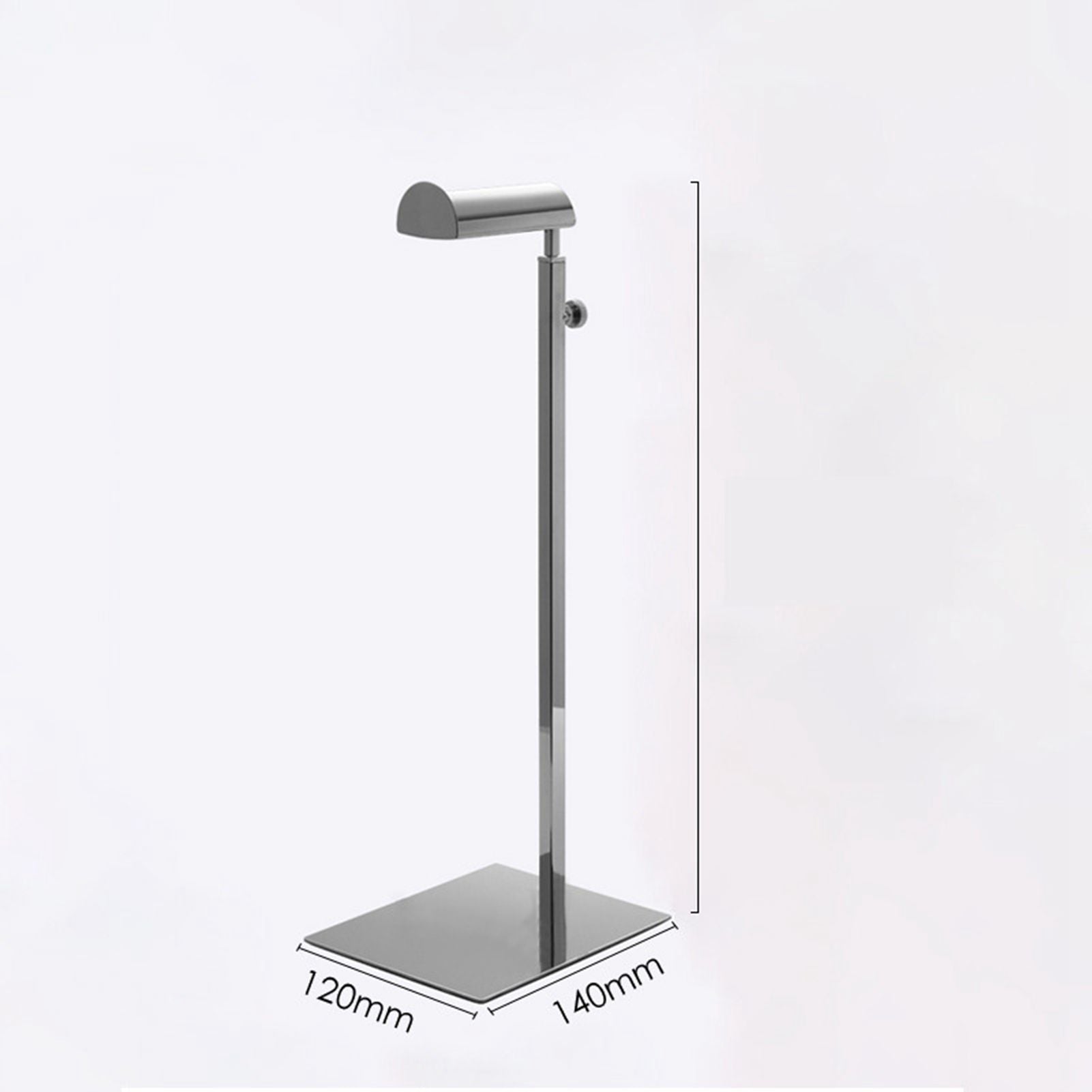 Handbag Display Stand Stainless Steel Height Adjustable Single Hook Purse Metal Holder Stand Type 1