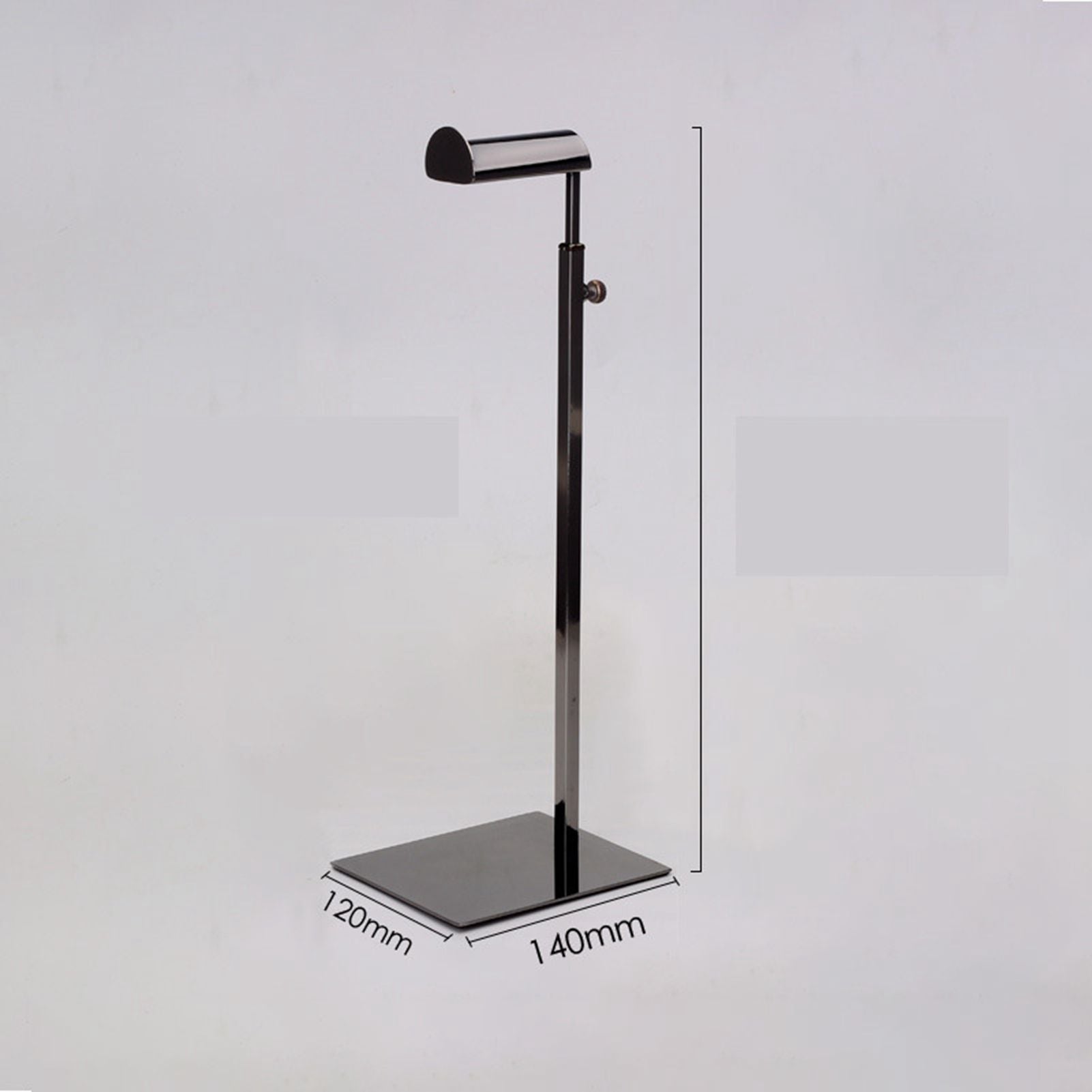 Handbag Display Stand Stainless Steel Height Adjustable Single Hook Purse Metal Holder Stand Type 3