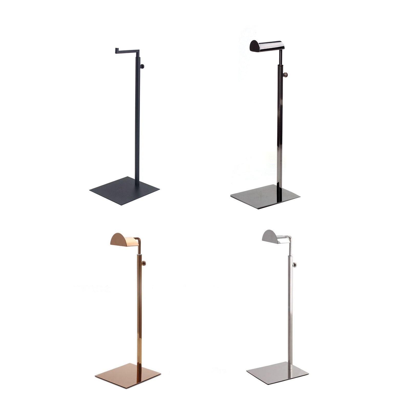 Handbag Display Stand Stainless Steel Height Adjustable Single Hook Purse Metal Holder Stand Type 4