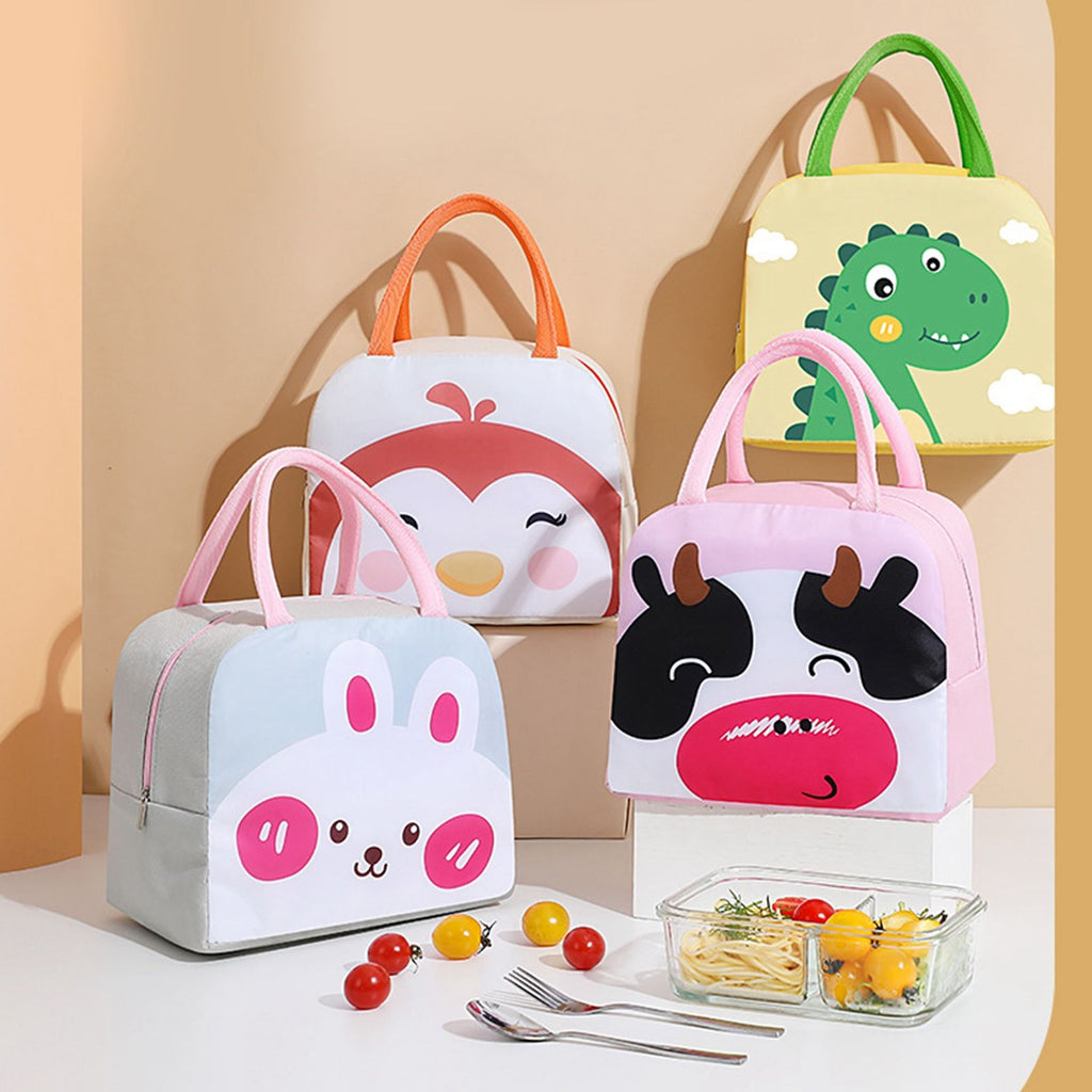 Thermal Bag Cartoon Large Capacity Heat Preservation Cute Lunch Bag for Children Bunny
