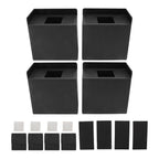 4 PCS 4in L Shaped Anti Vibration Pads Rectangular Non Slip Foot Pad Bed Risers for Washing Machine Sofa Furniture