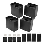 4 PCS 4in L Shaped Anti Vibration Pads Rectangular Non Slip Foot Pad Bed Risers for Washing Machine Sofa Furniture
