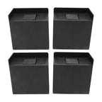 4 PCS 4in L Shaped Anti Vibration Pads Rectangular Non Slip Foot Pad Bed Risers for Washing Machine Sofa Furniture