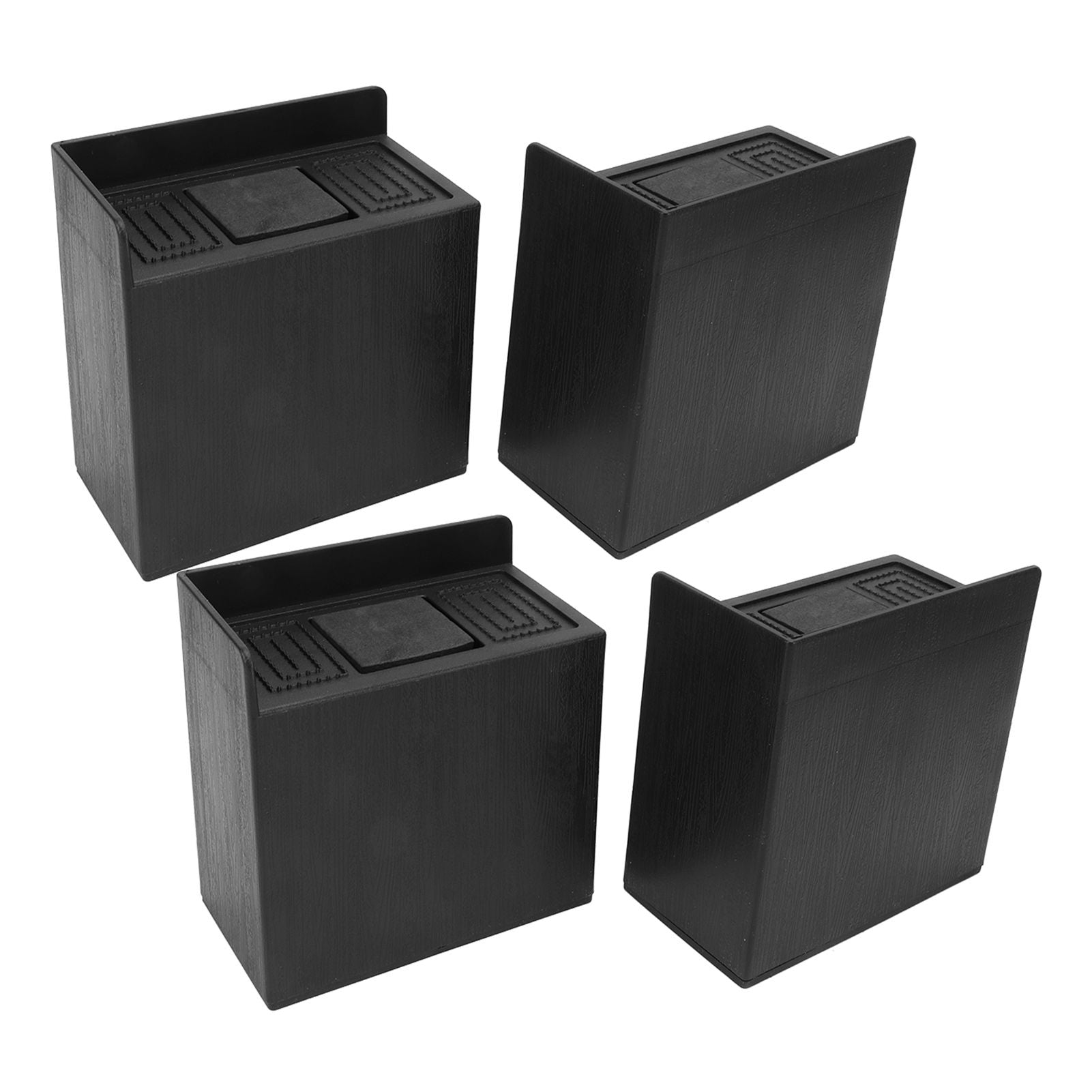 4 PCS 4in L Shaped Anti Vibration Pads Rectangular Non Slip Foot Pad Bed Risers for Washing Machine Sofa Furniture
