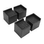 4Pcs Furniture Risers Plastic EVA Square 3in Support Up to 2200LBS for Washing Machine Bed Couch Table Sofa