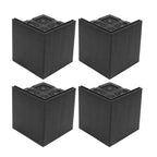 4Pcs Furniture Risers Plastic EVA Square 3in Support Up to 2200LBS for Washing Machine Bed Couch Table Sofa