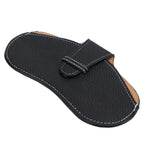 Leather Sunglasses Case Portable PU Leather Eyeglass Case Leather Wear Resistant Simple Eyeglass Case for Sunglasses Black