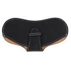 Leather Sunglasses Case Portable PU Leather Eyeglass Case Leather Wear Resistant Simple Eyeglass Case for Sunglasses Black
