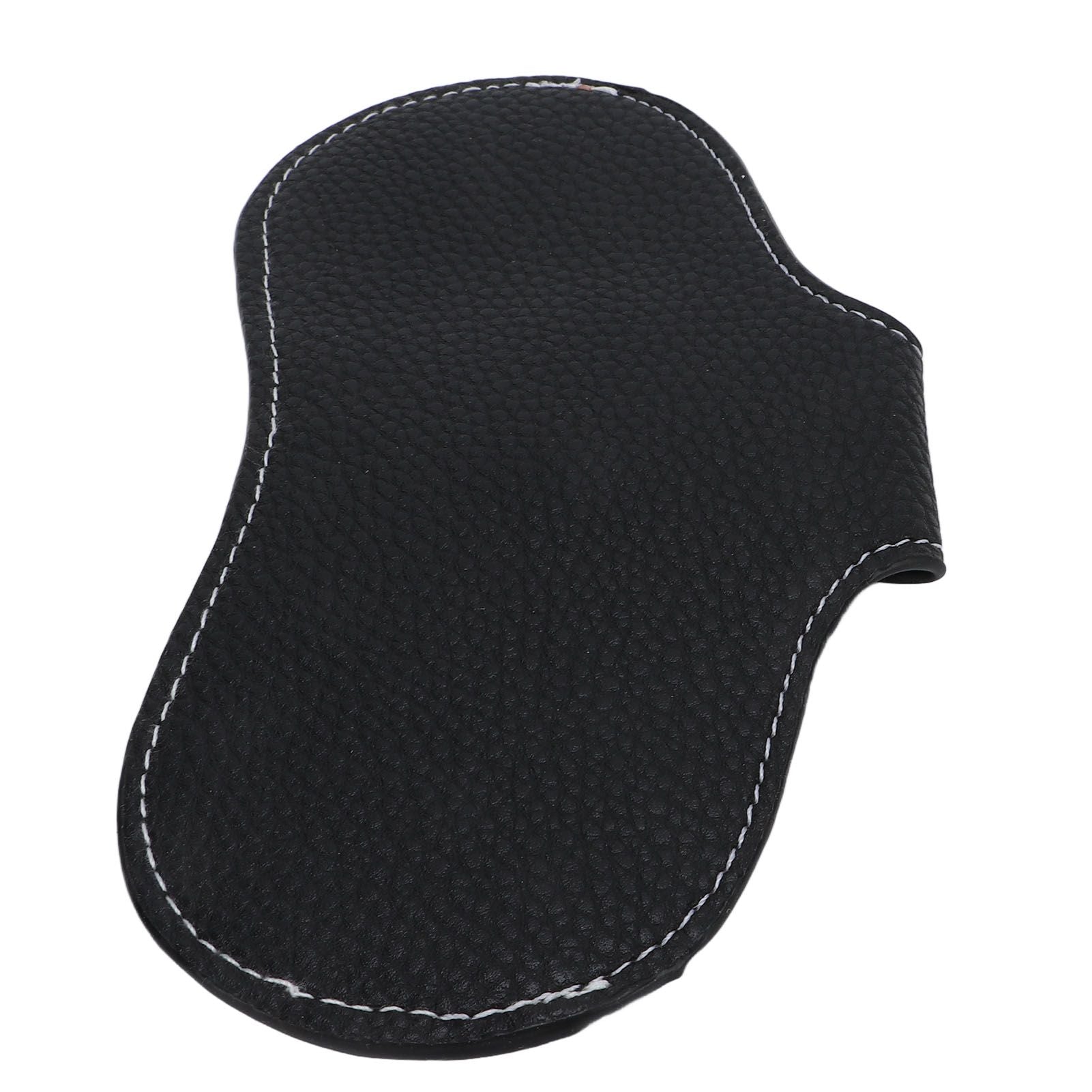 Leather Sunglasses Case Portable PU Leather Eyeglass Case Leather Wear Resistant Simple Eyeglass Case for Sunglasses Black