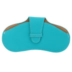 Leather Sunglasses Case Portable PU Leather Eyeglass Case Leather Wear Resistant Simple Eyeglass Case for Sunglasses Blue