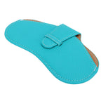 Leather Sunglasses Case Portable PU Leather Eyeglass Case Leather Wear Resistant Simple Eyeglass Case for Sunglasses Blue