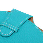 Leather Sunglasses Case Portable PU Leather Eyeglass Case Leather Wear Resistant Simple Eyeglass Case for Sunglasses Blue