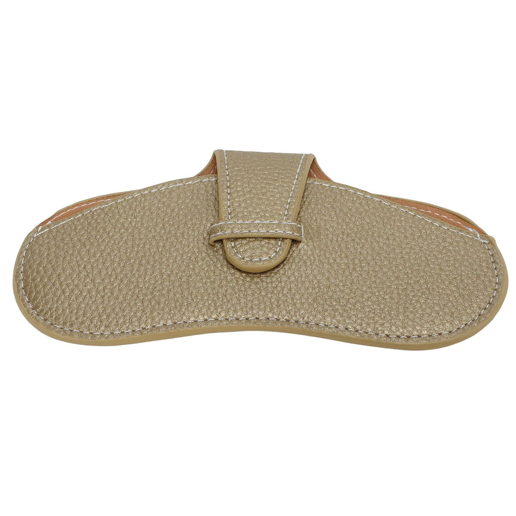 Leather Sunglasses Case Portable PU Leather Eyeglass Case Leather Wear Resistant Simple Eyeglass Case for Sunglasses Yellow